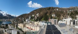 Archived image Webcam St. Moritz village II View from Hotel Schweizerhof towards St. Moritz Bad 09:00