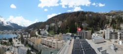 Archiv Foto Webcam St. Moritz Dorf II Ausblick Hotel Schweizerhof Richtung St. Moritz Bad 13:00