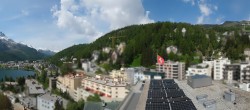 Archived image Webcam St. Moritz village II View from Hotel Schweizerhof towards St. Moritz Bad 09:00