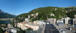 Archiv Foto Webcam St. Moritz Dorf II Ausblick Hotel Schweizerhof Richtung St. Moritz Bad 07:00