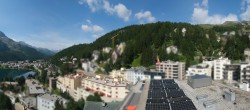 Archived image Webcam St. Moritz village II View from Hotel Schweizerhof towards St. Moritz Bad 09:00