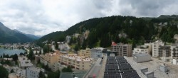 Archived image Webcam St. Moritz village II View from Hotel Schweizerhof towards St. Moritz Bad 13:00