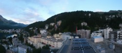 Archiv Foto Webcam St. Moritz Dorf II Ausblick Hotel Schweizerhof Richtung St. Moritz Bad 05:00