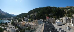 Archived image Webcam St. Moritz village II View from Hotel Schweizerhof towards St. Moritz Bad 13:00