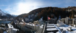 Archiv Foto Webcam St. Moritz Dorf II Ausblick Hotel Schweizerhof Richtung St. Moritz Bad 13:00