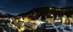 Archived image Webcam St. Moritz village II View from Hotel Schweizerhof towards St. Moritz Bad 23:00