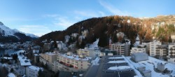 Archived image Webcam St. Moritz village II View from Hotel Schweizerhof towards St. Moritz Bad 07:00