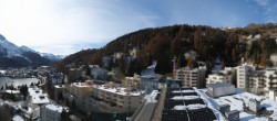 Archived image Webcam St. Moritz village II View from Hotel Schweizerhof towards St. Moritz Bad 11:00