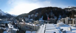 Archiv Foto Webcam St. Moritz Dorf II Ausblick Hotel Schweizerhof Richtung St. Moritz Bad 13:00