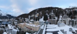 Archived image Webcam St. Moritz village II View from Hotel Schweizerhof towards St. Moritz Bad 07:00
