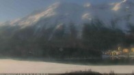 Archived image Webcam St. Moritz village III View from Hotel Schweizerhof towards lake St. Moritz 07:00
