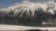Archived image Webcam St. Moritz village III View from Hotel Schweizerhof towards lake St. Moritz 13:00
