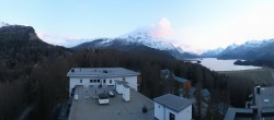 Archived image Webcam Engadin - Lake Silsersee 19:00