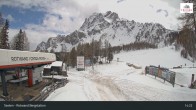 Archived image Webcam Sexten Dolomites: Top station Rotwand 13:00