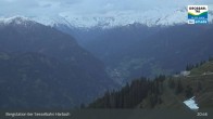 Archiv Foto Webcam Großarl - Bergstation 6er Sesselbahn Harbach 02:00