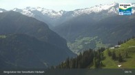 Archived image Webcam Großarl - Bergstation 6er Sesselbahn Harbach 08:00