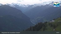 Archived image Webcam Großarl - Bergstation 6er Sesselbahn Harbach 04:00