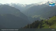 Archived image Webcam Großarl - Bergstation 6er Sesselbahn Harbach 07:00
