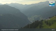 Archived image Webcam Großarl - Bergstation 6er Sesselbahn Harbach 08:00