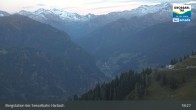 Archived image Webcam Großarl - Bergstation 6er Sesselbahn Harbach 04:00