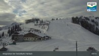 Archived image Webcam Großarl - Bergstation 6er Sesselbahn Harbach 08:00