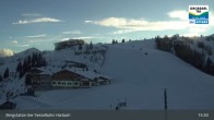 Archived image Webcam Großarl - Bergstation 6er Sesselbahn Harbach 14:00