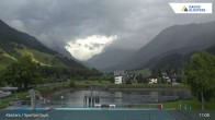 Archived image Webcam Klosters: Sports center 16:00