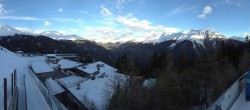 Archived image Webcam Bergbahnen See in Tyrol - Medrig Center 06:00