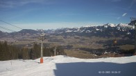 Archiv Foto Webcam Ausblick Mittelstation Hörnerbahn 13:00