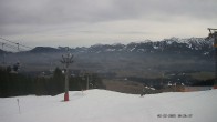 Archiv Foto Webcam Ausblick Mittelstation Hörnerbahn 09:00