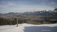 Archiv Foto Webcam Ausblick Mittelstation Hörnerbahn 13:00