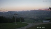 Archiv Foto Webcam Ausblick Mittelstation Hörnerbahn 19:00