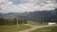 Archiv Foto Webcam Ausblick Mittelstation Hörnerbahn 13:00