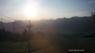 Archiv Foto Webcam Ausblick Mittelstation Hörnerbahn 05:00