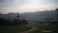 Archiv Foto Webcam Ausblick Mittelstation Hörnerbahn 07:00