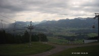 Archiv Foto Webcam Ausblick Mittelstation Hörnerbahn 09:00