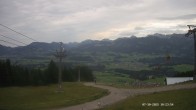 Archiv Foto Webcam Ausblick Mittelstation Hörnerbahn 09:00