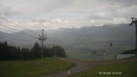 Archiv Foto Webcam Ausblick Mittelstation Hörnerbahn 13:00