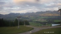 Archiv Foto Webcam Ausblick Mittelstation Hörnerbahn 19:00