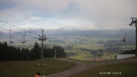 Archiv Foto Webcam Ausblick Mittelstation Hörnerbahn 13:00