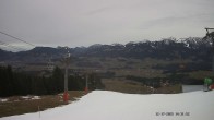 Archiv Foto Webcam Ausblick Mittelstation Hörnerbahn 13:00