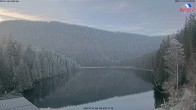 Archived image Webcam Lake "Großer Arbersee" (Bavarian Forest) 13:00