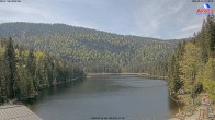 Archived image Webcam Lake "Großer Arbersee" (Bavarian Forest) 13:00