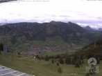 Archiv Foto Webcam Aussicht auf Bad Hindelang von der Hornbahn Bergstation 13:00