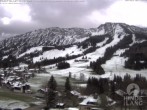Archived image Webcam View of the kids hotel Oberjoch at the slopes in front 11:00