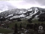 Archived image Webcam View of the kids hotel Oberjoch at the slopes in front 13:00