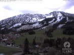 Archived image Webcam View of the kids hotel Oberjoch at the slopes in front 17:00
