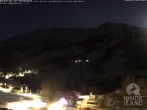 Archived image Webcam View of the kids hotel Oberjoch at the slopes in front 01:00