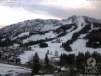Archived image Webcam View of the kids hotel Oberjoch at the slopes in front 05:00