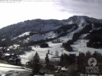 Archived image Webcam View of the kids hotel Oberjoch at the slopes in front 07:00